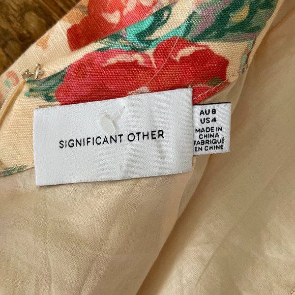 Significant Other Salvador Floral Linen-Blend Midi - Size 4 - Picture 8 of 8